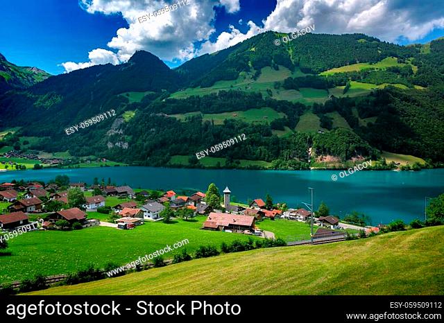 Lake lungern switzerland Stock Photos and Images | agefotostock