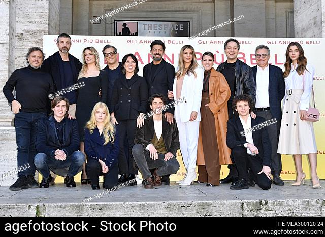 Italian Director Gabriele Muccino with Kim Rossi Stuart, Micaela Ramazzotti, Pierfrancesco Favino, Nicoletta Romanoff, Emma Marrone, Claudio Santamaria