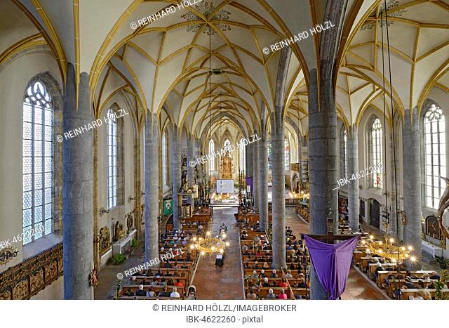 Mass on Palm Sunday, 9.4.2017, parish church Maria Himmelfahrt, Schwaz, Tyrol, Austria