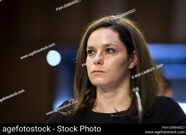 Amy Cohen, Executive Director, National Association of State Election Directors (NASED), appears before a Senate Committee on the Judiciary hearing to examine...
