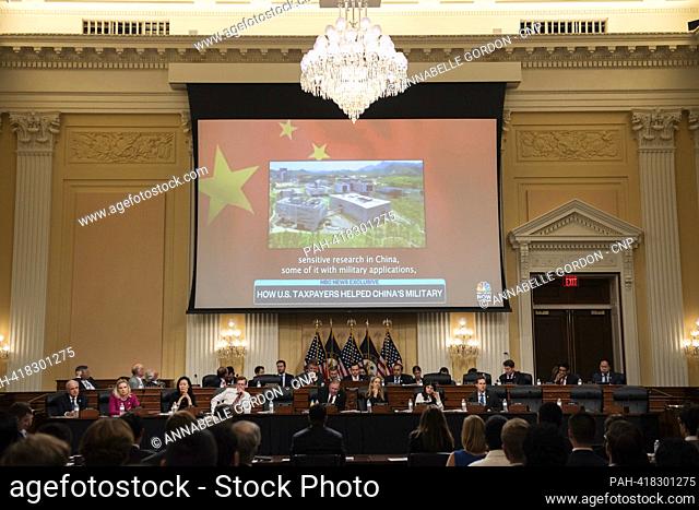 A video is shown at a House Select Committee on the Strategic Competition Between the United States and the Chinese Communist Party hearing entitled:...
