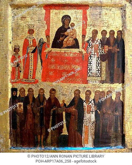 Icon of the Triumph of Orthodoxy. In ad 730 the Byzantine Emperor Leo III forbade the use of icons within the empire. Empress Theodora restored their use in 843