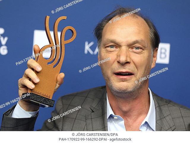 The actor Martin Brambach receives the Deutsche Schauspielerpreis 2017 (German Actors Award 2017) in the category 'Actor in a supporting role"" in Berlin