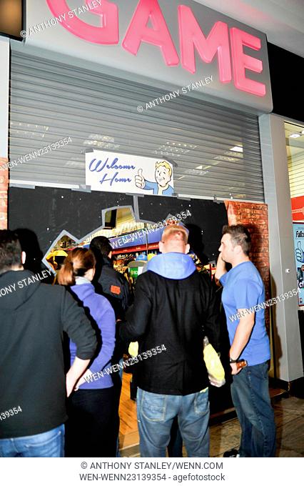 'Fallout 4' video game launch at the GAME store in the Bullring Shopping Centre Where: Birmingham, United Kingdom When: 09 Nov 2015 Credit: Anthony Stanley/WENN
