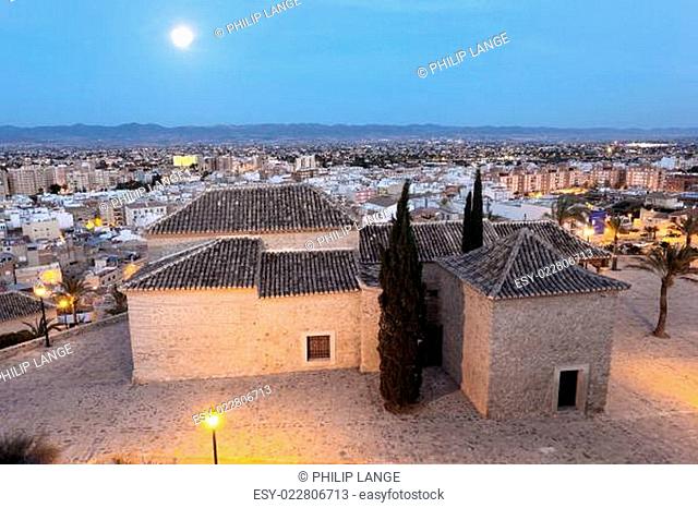 View over the old town of Lorca, province of Murcia, Spain