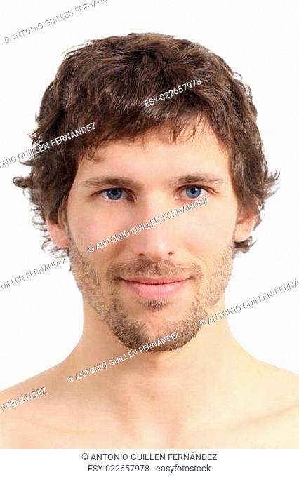 Facial close up of an attractive man face