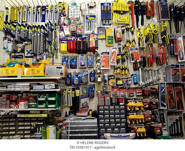 Goods on Display Hardware Shop Cheam Surrey England