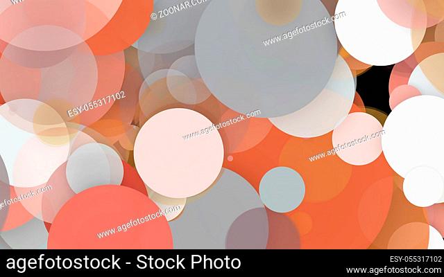 Abstract colorful circles background. 3d rendering backdrop