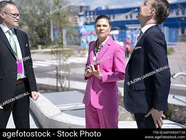 Crown Princess Victoria visits Recolab in the Ocean Harbor during the H22 City Expo in Helsingborg, Sweden, May 31, 2022