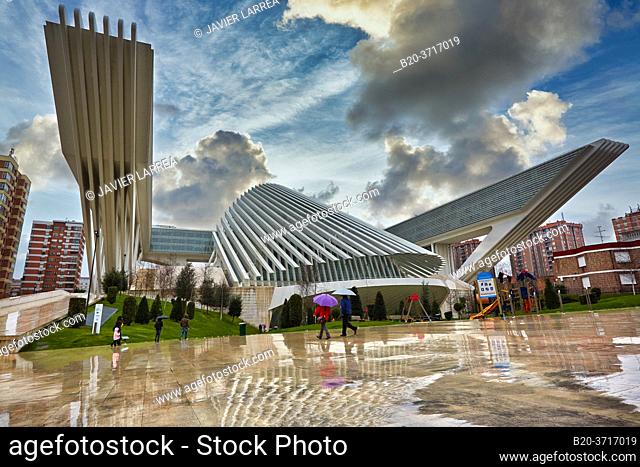 Congress Palace Building of Oviedo City, Conference and Exhibition centre, by Santiago Calatrava., Oviedo, Asturias, Spain, Europe