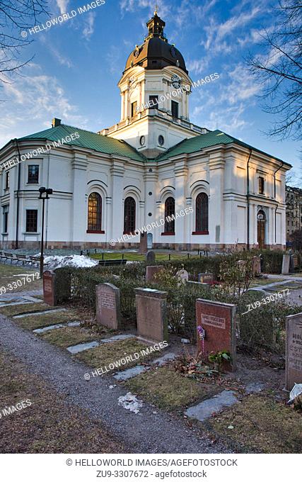 Adolf Fredrik Church built in 1774 in a Gustavian style with elements of Rococo, Norrmalm, Stockholm, Sweden, Scandinavia