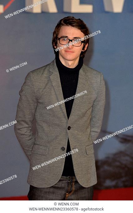 UK premiere of 'The Revenant' at the Empire, Leicester Square - Red Carpet Arrivals Featuring: Isaac Hempstead Wright Where: London