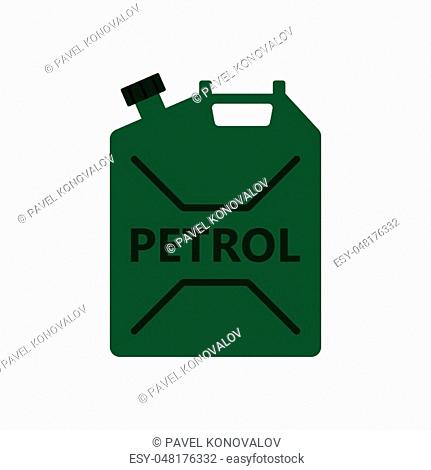 Fuel canister icon. Flat color design. Vector illustration