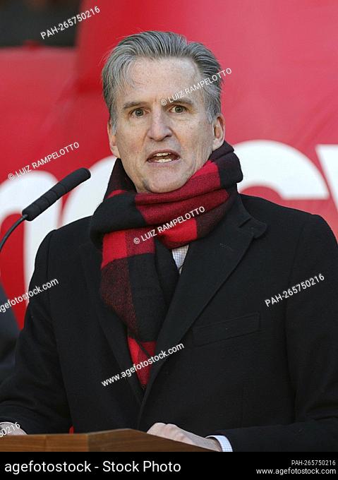 Central Park West, New York, USA, November 24, 2021 - Jeff Gennette Chairman and CEO of Macys During a Press Conference at the Macys Thanksgiving Day Parade...