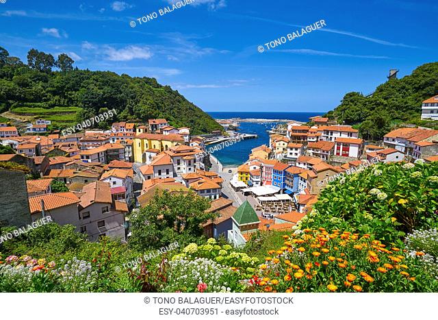 Cudillero village in Asturias from Spain
