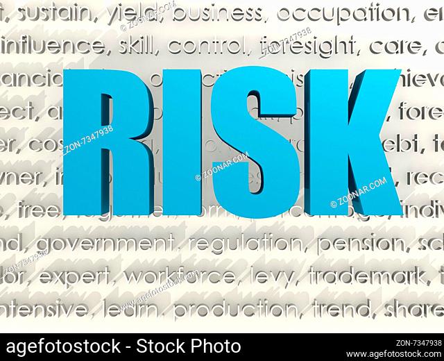 Risk word concept image with hi-res rendered artwork that could be used for any graphic design