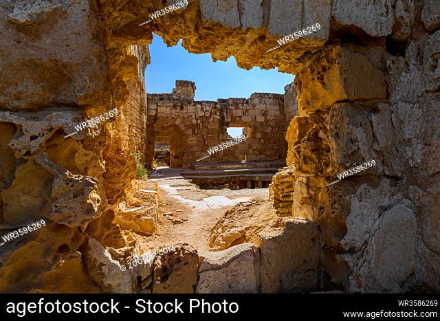 Ruins in Salamis - Famagusta Northern Cyprus - architecture background