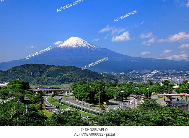 Mount Fuji and Tomei Expressway, Shizuoka Prefecture