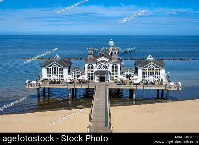 Sellin Pier on the Rügen island at the Baltic Sea, Germany
