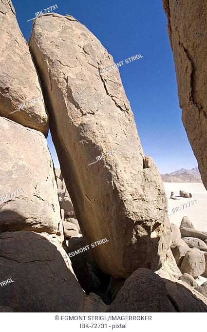 Rock formations at Jebel Uweinat, Jabal al Awaynat, Libya