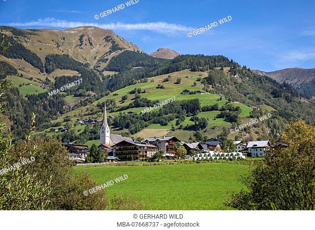 View of Rauris in Raurisertal, Pinzgau, Salzburg, Austria, September 2018