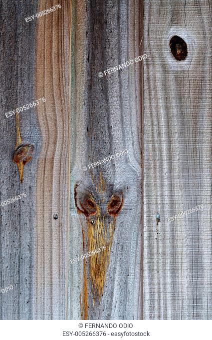 Weathered wooden fence planks