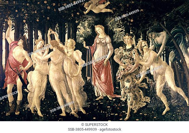 La Primavera ca.1481 Sandro Botticelli (1444-1510 Italian) Tempera on wood Galleria degli Uffizi, Florence, Italy