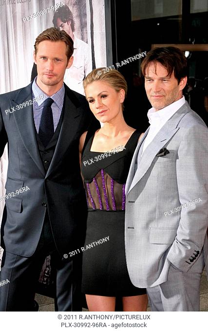 Alexander Skarsgard, Anna Paquin and Stephen Moyer at the Los Angeles Premiere of HBO's Series True Blood Season 4. Arrivals held at the Cinerama Dome in...