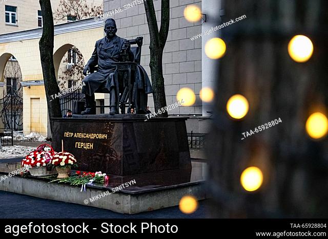 RUSSIA, MOSCOW - DECEMBER 20, 2023: A view of a monument to Russian surgeon Pyotr Gertsen unveiled as part of celebrations of the 125th anniversary of the...