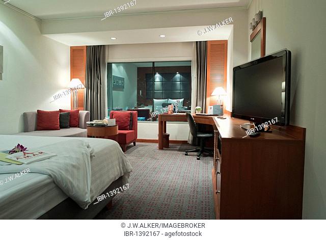 Hotel room, Amari Watergate Hotel, Ratchadamri Road, Krung Thep, Ratchathewi District, Bangkok, Thailand, Asia