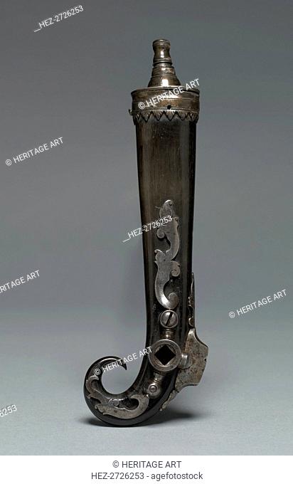 Combined Priming Flask and Wheel-Lock Spanner, c. 1600-1650. Creator: Unknown