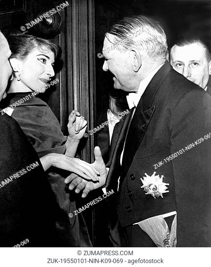 Jan. 1, 1955 - Paris, France - American-born Greek dramatic opera singer MARIA CALLAS remains an icon with an instantly recognizable voice