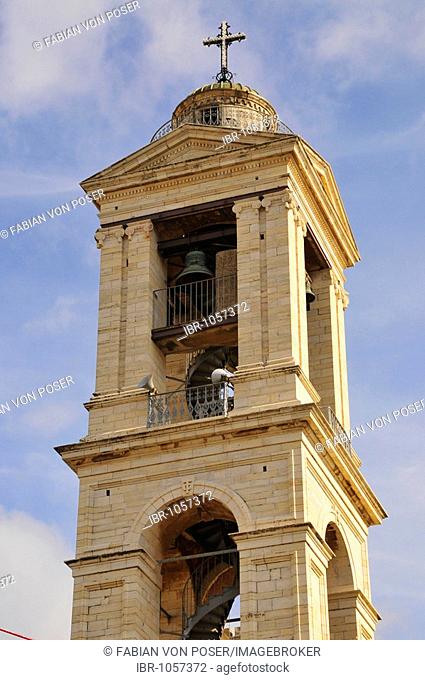 Tower of the Chapel of the Nativity of Christ in Bethlehem, West Bank, Israel, Middle East, the Orient