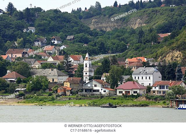 Indija, Stari Slankamen, Serbia, Stari Slankamen on the Danube in Syrmia, province Vojvodina, district Srem, municipality Indija, village view