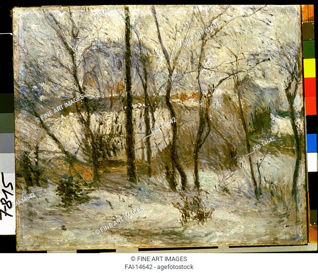 The Snow Garden. Gauguin, Paul Eugéne Henri (1848-1903). Oil on canvas. Postimpressionism. 1879. Szepmuveszeti Muzeum, Budapest. 60×81. Painting