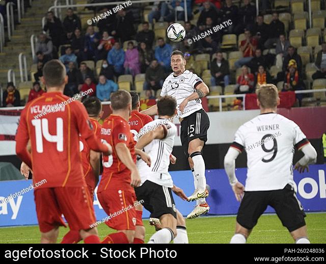 11.10.2021, Toshe Proeski Arena, Skopje, MKD, World Cup qualification, North Macedonia vs Germany, in the picture Niklas Sule (Germany)