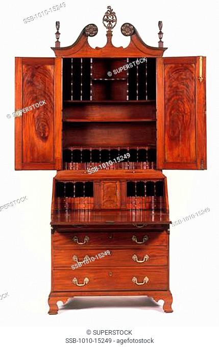Chippendale Mahogany Secretary/Bookcase C. 1760 Antique Furniture