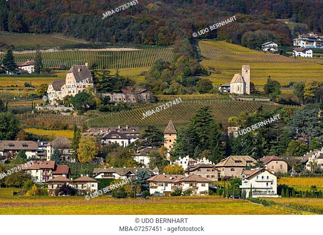 Italy, South Tyrol, Alto Adige, South Tyrol's South, Überetsch, wine route, Eppan, Castle Englar