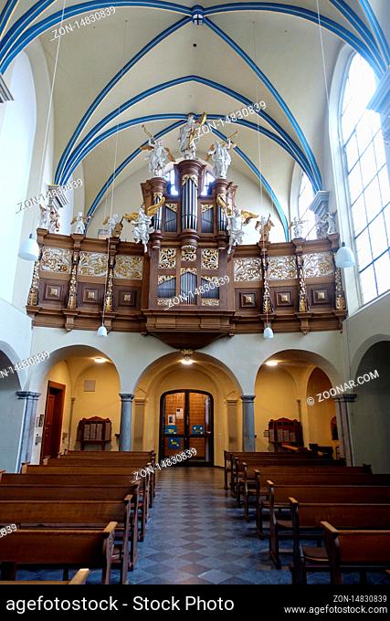 Barocke Schlosskirche St. Maria von den Engeln, Brühl, Nordrhein-Westfalen, Deutschland