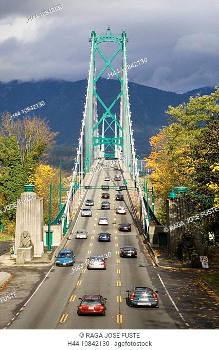 Canada, North America, America, Vancouver City, British Columbia, Lions Gate Bridge, North America, suspension bridge