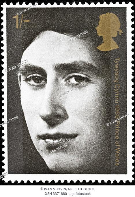 Prince Charles, Investiture of HRH The Prince of Wales, postage stamp, UK, 1969