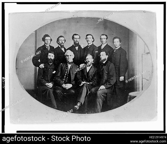 Portrait of ten men including Anderson Doniphan Johnston.., between 1860 and 1880 Creator: Frances Benjamin Johnston