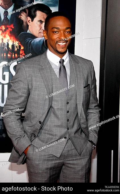 Anthony Mackie at the Los Angeles premiere of 'Gangster Squad' held at the Grauman's Chinese Theatre in Hollywood on January 7, 2013