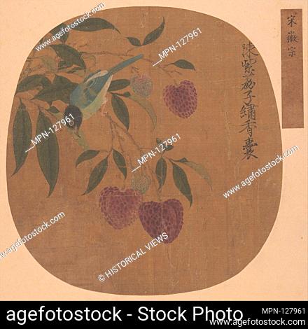 Purple Lichees and Bird. Artist: Unidentified Artist; Artist: After Emperor Huizong (Chinese, 1082-1135; r. 1100-25); Period: Song (960-1279)-Ming (1368-1644)...