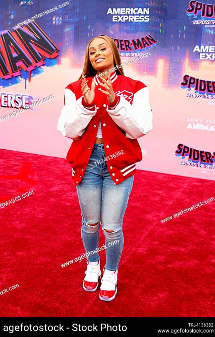 Blac Chyna at the premiere of 'Spider-Man: Across the Spider-Verse' held at the Regency Village Theater in Westwood, USA on May 30, 2023