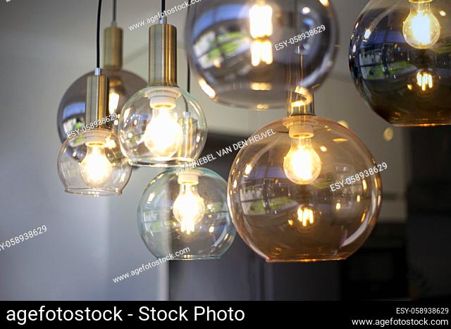 Lighting decor, beautiful retro luxury decoration light bulb lamps decor for modern home, Stylish interior hanging lamps house glowing various sizes