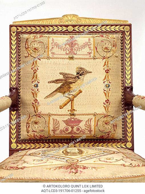 One Armchair, Frames attributed to François-Honoré-Georges Jacob-Desmalter (French, 1770 - 1841), Tapestries by Beauvais Manufactory (French, founded 1664)