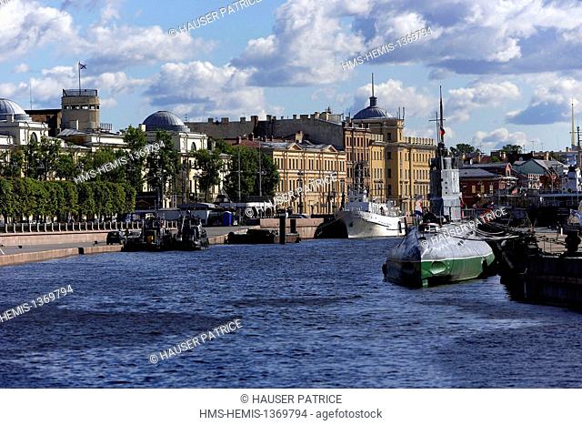 Russia, Saint Petersburg, listed as World Heritage by UNESCO, Vasilevsky Island and the Neva