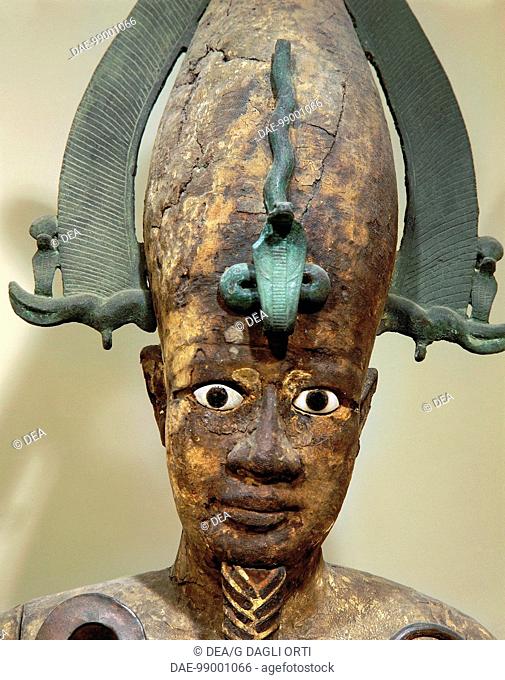 Egyptian civilization, Ptolemaic period, 332-30 a.C. Wood and bronze sculpture. Detail.  Paris, Musée Du Louvre