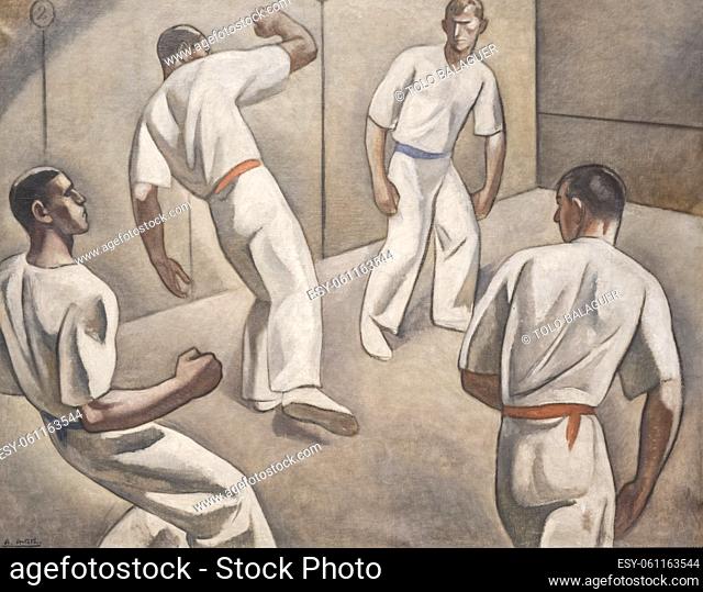 Aurelio Arteta, Pelota players or A game of Pelota, 1925-1930, oil on canvas, Museo de Bellas Artes, Bilbao, Spain